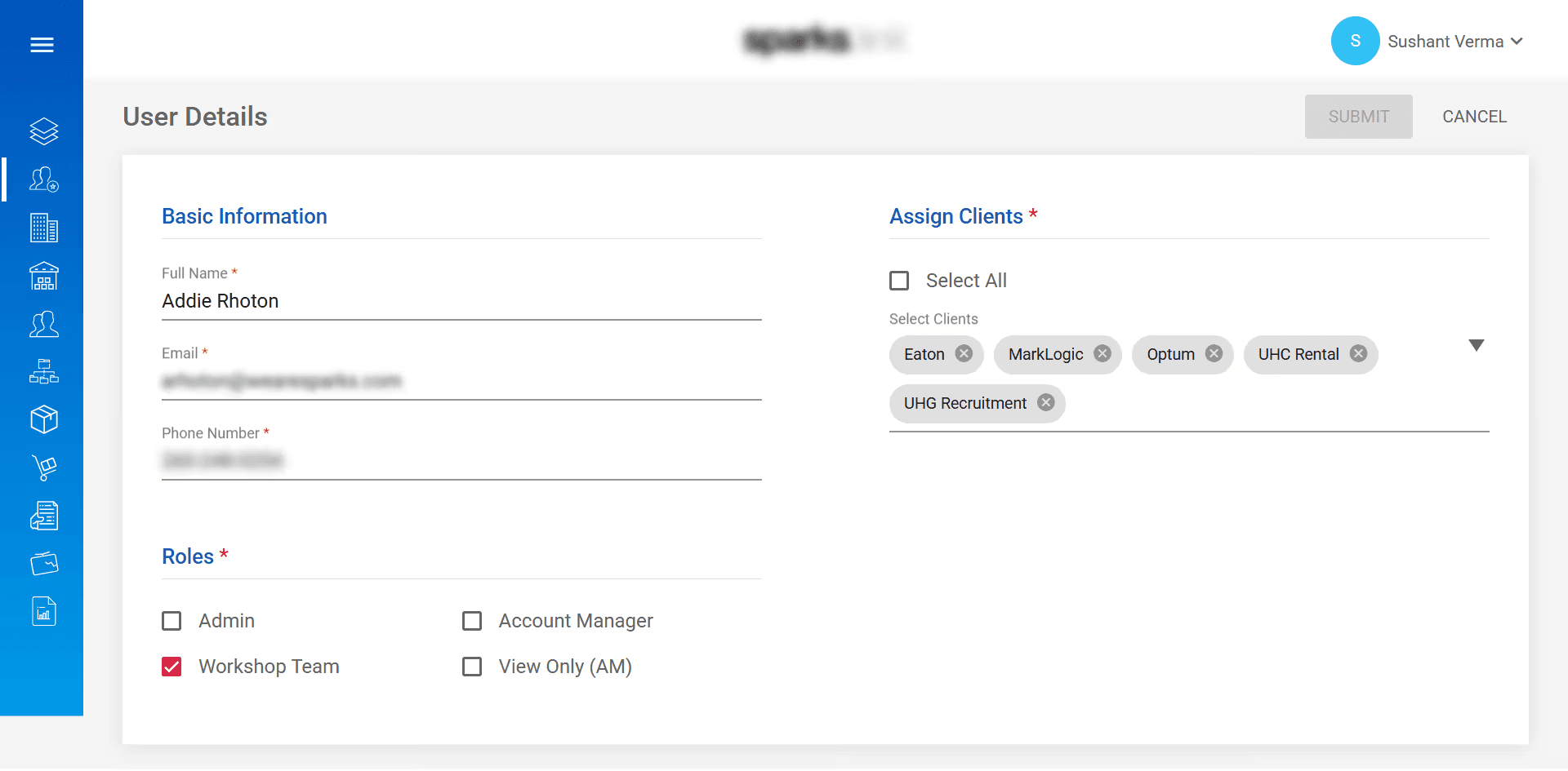 Admin Operation Dashboard